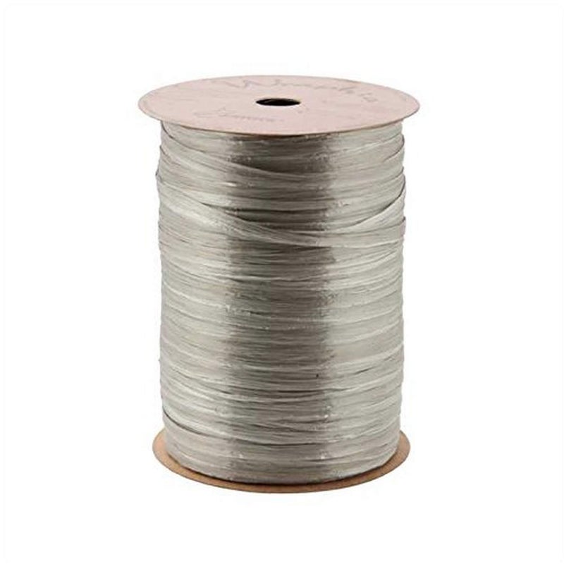 Berwick Offray Sage Silver Raffia Ribbon, 1/4'' Wide, 100 Yards